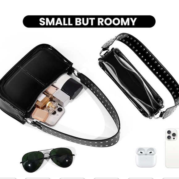 COPY - Gorgeous Glossy Small Shoulder/Crossbody Bag🖤 - Picture 4 of 4